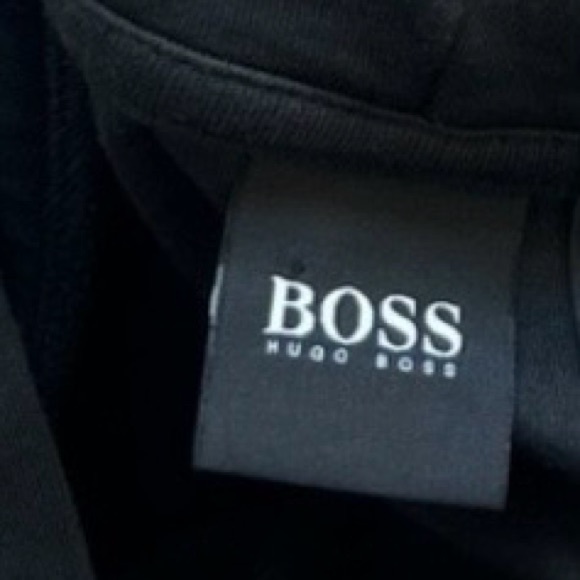 HUGO BOSS Men's Logo Details Hooded Sweatshirt in Black Size XL - Picture 8 of 14